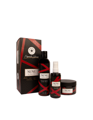 Red cosmetics set