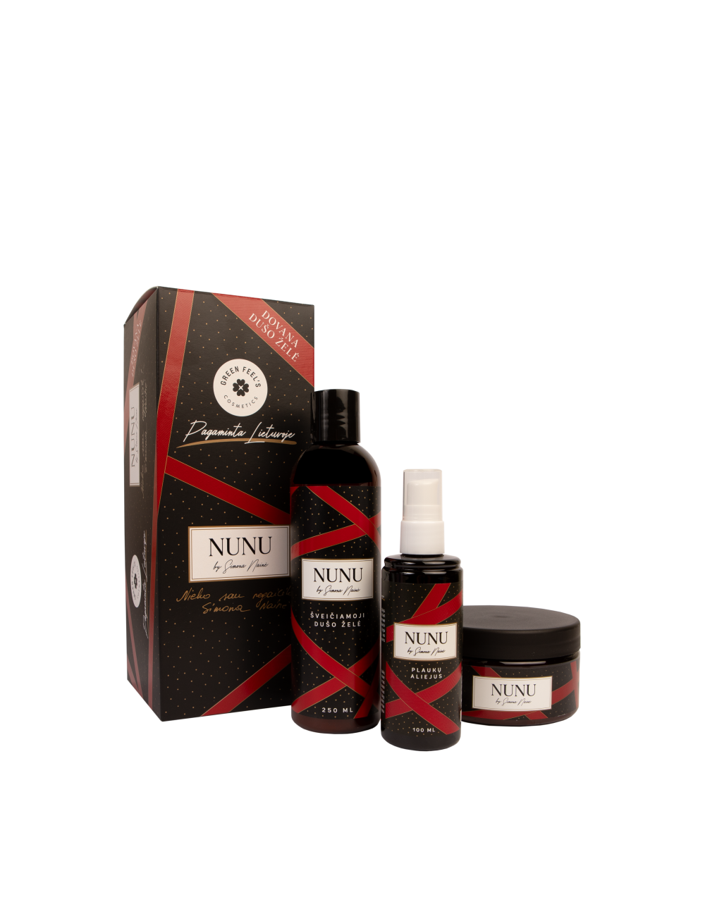 Red cosmetics set
